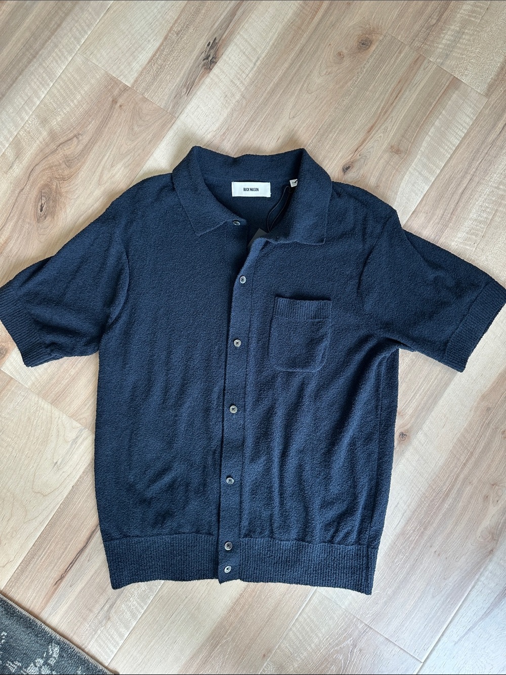 Buck Mason Black Short Sleeve Button-Down Shirt